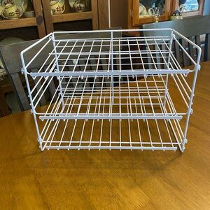 Mainstays White 3-Tier Wire Kitchen Organizer Shelf